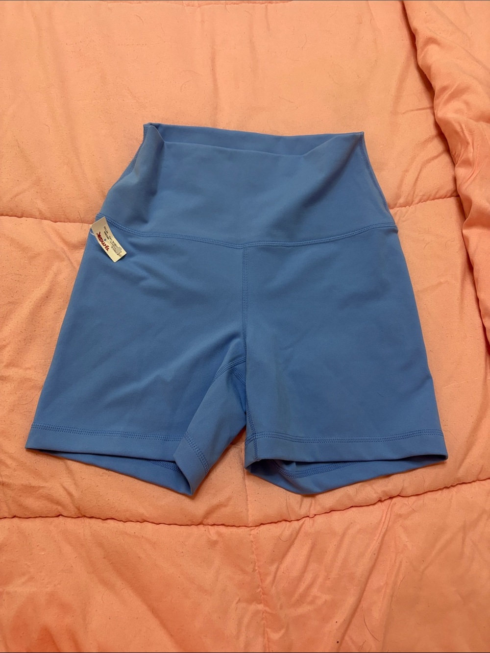 High-Waist Bike Shorts - Periwinkle Blue